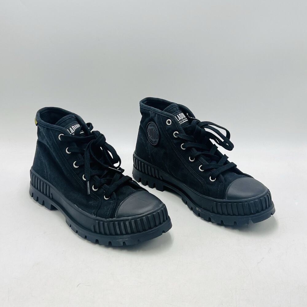 Palladium Pallashock Women's 10 Men's 8.5 Black Boots Lace Up Chukka Boots